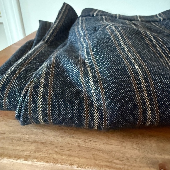 Indi&Cold Wide Leg Pinstripe Trousers - Navy & Grey Size 36/4 - Picture 9 of 9